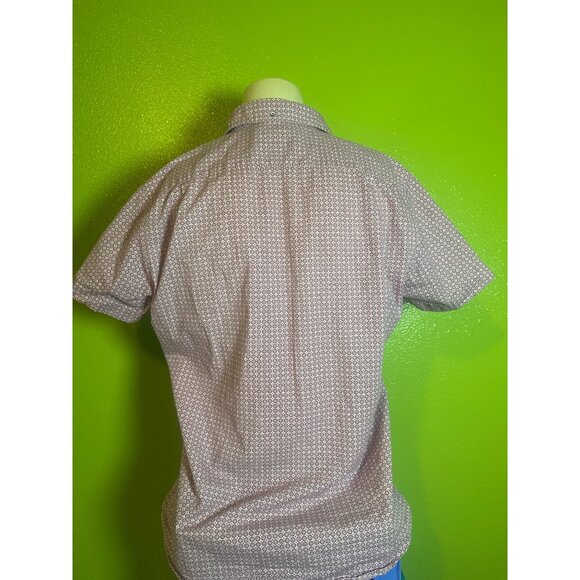 Rodd & Gunn Mens Short Sleeve Button-Up Shirt Size M 100% Cotton Red Geometric P - Picture 3 of 8